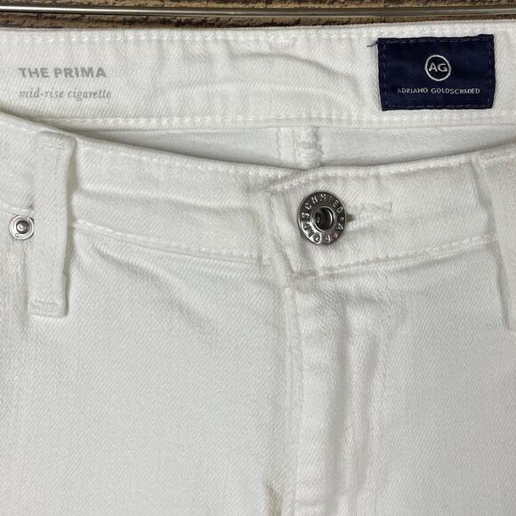 Adriano Goldschmied The Prima Mid Rise White Cigarette Leg Jeans Size 29 - Picture 3 of 11